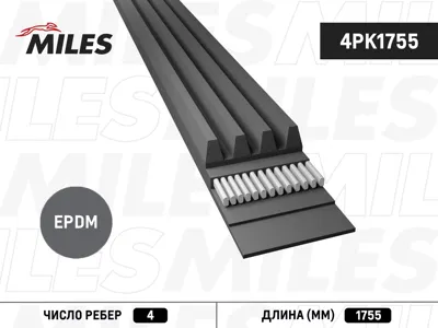 MILES 4PK1755 Ремень поликлиновой