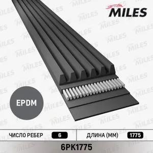 MILES 6PK1775 Ремень поликлиновой