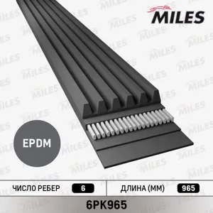 MILES 6PK965 Ремень поликлиновой