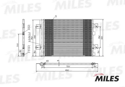 MILES ACCB001 Конденсер  Renault  Logan 1.4-1.61.5TD 04-