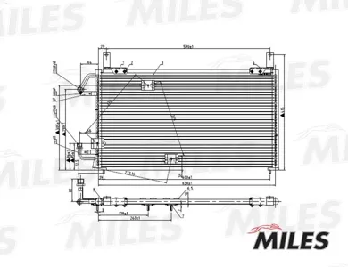 MILES ACCB005 Конденсер Daewoo Nexia 1.5 95-