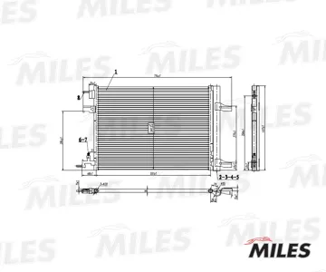MILES ACCB014 Радиатор кондиционера Chevrolet Cruze 10- Opel Astra J 09-