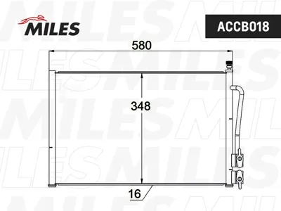 MILES ACCB018 Конденсер Ford Fiesta Fusion 1.25-1.6 01-