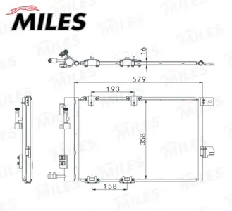 MILES ACCB032 Конденсер Opel Astra G Zafira A 1.6-2.2 DI 01-06