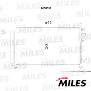 MILES ACCB033 Конденсер  Kia Rio  1.41.6 05-