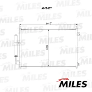MILES ACCB037 Конденсер Nissan X-Trail 2.0 07-