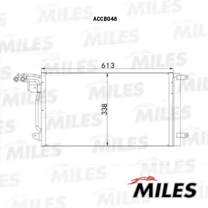 MILES ACCB048 Конденсер VAG A1 Fabia Rapid Polo 1.2T-1.4T1.6TD 09-