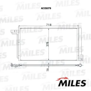 MILES ACCB079 Конденсер Ford Focus III 11-