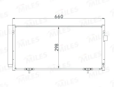 MILES ACCB089 Радиатор кондиционера Subaru Forester Impreza XV 1.6-2.52.0D 07-11-