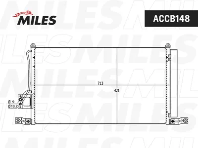 MILES ACCB148 Конденсер Hyundai Santa Fe 2.02.72.2D 06-