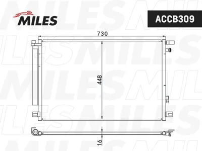 MILES ACCB309 Радиатор кондиционера Toyota Camry (V70) Toyota RAV4 (A52 A54)