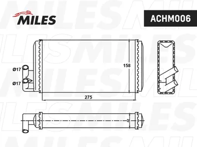 MILES ACHM006 Радиатор отопителя