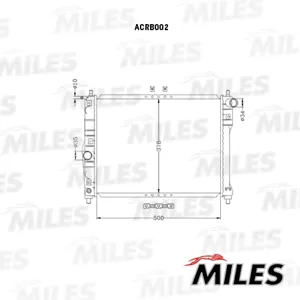 MILES ACRB002 Радиатор Chevrolet Lanos 1.51.6 MT -AC 97-