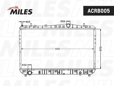 MILES ACRB005 Радиатор Chevrolet Lacetti 1.4-1.8 MT 04-