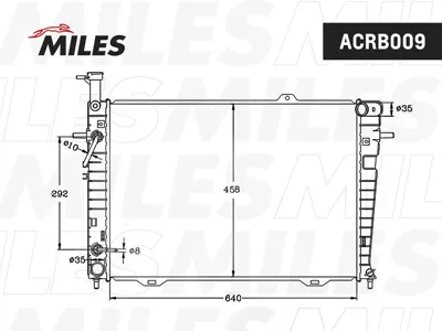 MILES ACRB009 Радиатор (паяный) Hyundai Tucson Kia Sportage 2.02.7 04-) (NISSENS 67479)