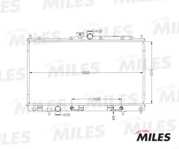 MILES ACRB018 Радиатор (паяный) Mitsubishi LANCER 1.3-2.0 03-) (NISSENS 62894)