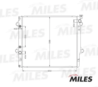 MILES ACRB052 Радиатор (паяный) Toyota Land Cruiser 120 4.0 03-) (NISSENS 64684)