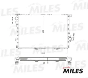 MILES ACRB057 Радиатор (паяный) BMW E39 2.0-3.0 99-) (NISSENS 60648A)