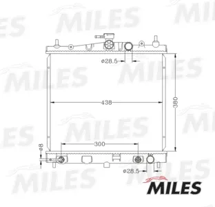 MILES ACRB064 Радиатор Nissan Note 06- Micra 1.0-1.6 03- AT паяный