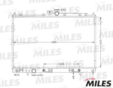 MILES ACRB072 Радиатор Mitsubishi OUTLANDER 2.02.4 03-