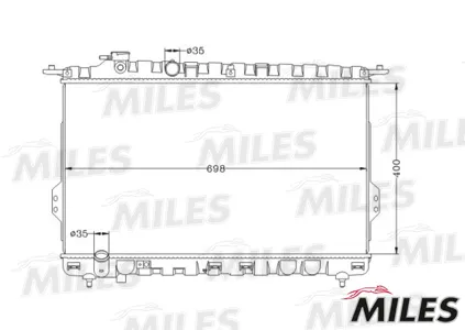 MILES ACRB073 Радиатор (паяный) Hyundai Sonata EF Magentis Optima (NISSENS 67026)