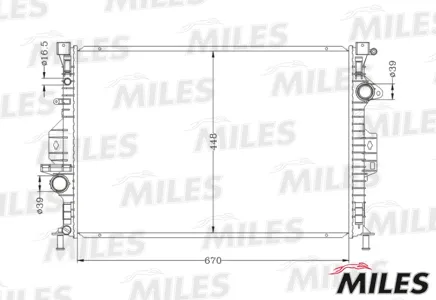MILES ACRB081 Радиатор Ford Mondeo IV 2.0D2.5D4.43.22.52.4D3.22.4D