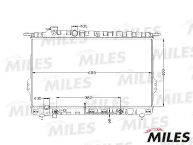 MILES ACRB091 Радиатор (паяный) Hyundai Sonata EF Magentis Optima (NISSENS 67027)