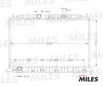 MILES ACRB096 Радиатор Kia Rio 1.41.6 (MT) 06-