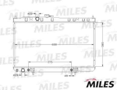 MILES ACRB107 Радиатор Nissan Almera Classic 05- 1.6i AT