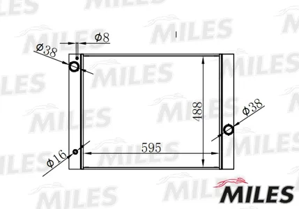MILES ACRB116 Радиатор BMW E60 2.0-3.0 02-