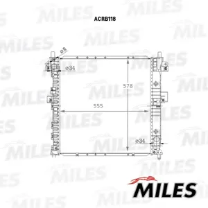 MILES ACRB118 Радиатор SsangYong Actyon 2.0-2.3 06-