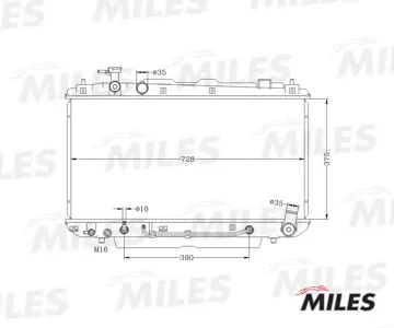 MILES ACRB129 Радиатор Toyota RAV 4 II 1.82.0 00- AT
