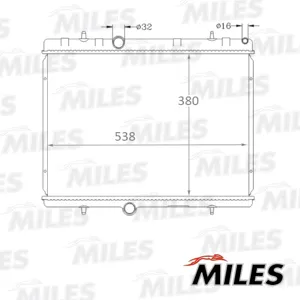 MILES ACRB147 Радиатор Citroen C4C5 04- Peugeot 307 03- 308 07- Partner 08- (МТ)