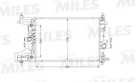 MILES ACRB159 Радиатор Chevrolet Cruze 1.61.8 AT 09- Opel Astra J 1.6 09- AT