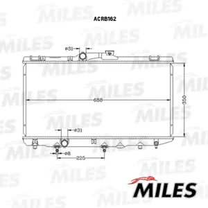 MILES ACRB162 Радиатор Toyota Corolla 1.31.6 92-98