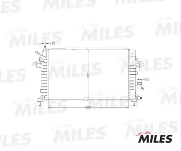 MILES ACRB187 Радиатор Opel Astra Zafira 1.7D1.9D 04-
