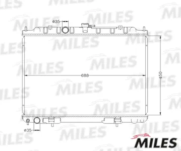 MILES ACRB195 Радиатор Nissan X-Trail 2.02.5 01-07