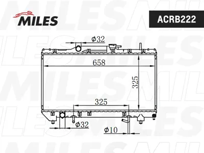MILES ACRB222 Радиатор Toyota Carina E 1.61.8 93-98