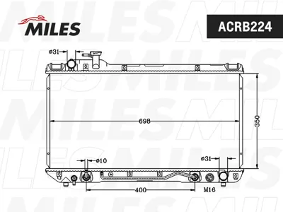 MILES ACRB224 Радиатор Toyota RAV4 2.0 94-01