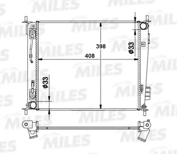 MILES ACRB228 Радиатор Kia SOUL 1.6 08- AT