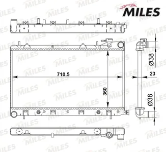 MILES ACRB300 Радиатор Subaru Forester SG5