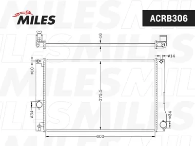 MILES ACRB306 Радиатор Toyota PRIUS 1.8 08-