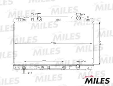 MILES ACRB355 Радиатор Toyota Camry 2.4 AT 06-11