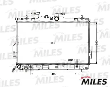 MILES ACRB362 Радиатор Hyundai Matrix 1.61.81.5D 01-