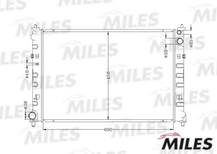 MILES ACRB368 Радиатор Mazda MPV II 2.5 99-03