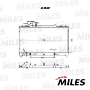 MILES ACRB377 Радиатор Mazda 6 1.8 AT 02-