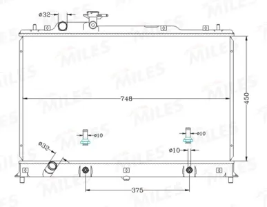 MILES ACRB386 Радиатор Mazda СХ-7 2.3 07-