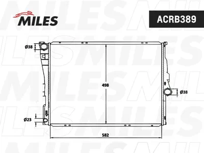 MILES ACRB389 Радиатор BMW E83 2.0-3.02.0D3.0D 04-
