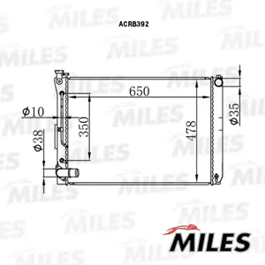 MILES ACRB392 Радиатор Lexus RX300 3.0 AT 02-