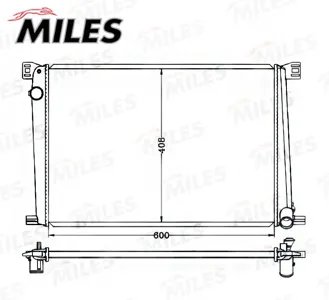 MILES ACRB394 Радиатор MINI COOPERONE 1.6 MT 06-